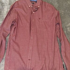 Izod Casual Red Button Down Shirt